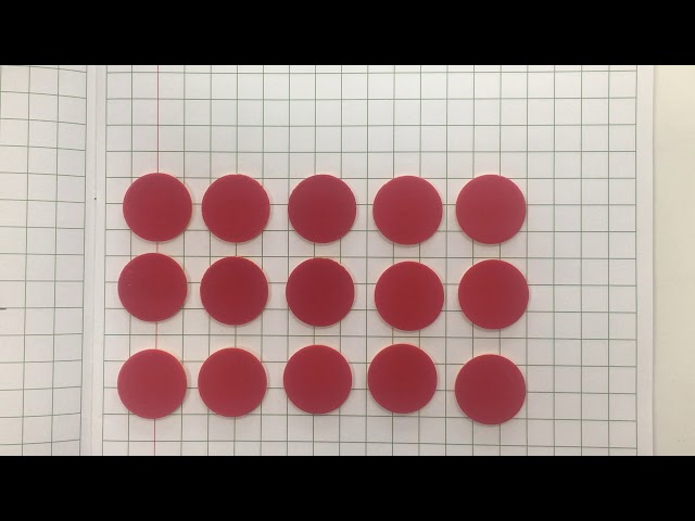 Multiplication 1 using counters in an array and using a number line
