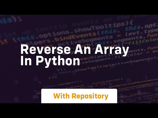reverse an array in python