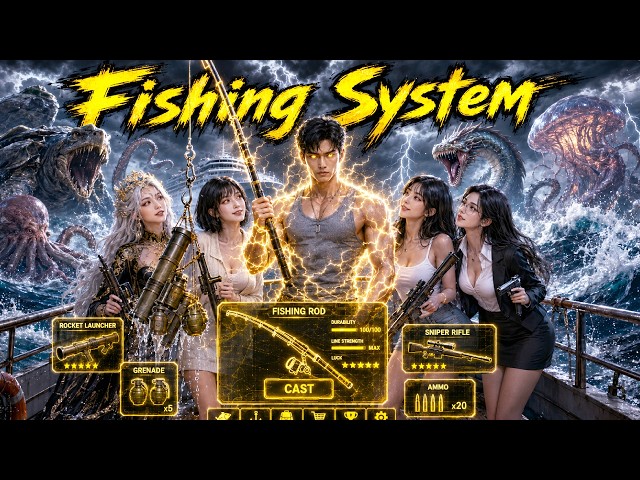 【FULL】Poor guy activates 100% fishing system, catches a rocket launcher and one-shots sea monsters!