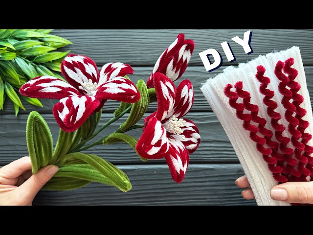 DIY Pipe Cleaner Crafts How to Make Easy Lily Flower from Chenille Stems Pipe Cleaner Flowers Ideas