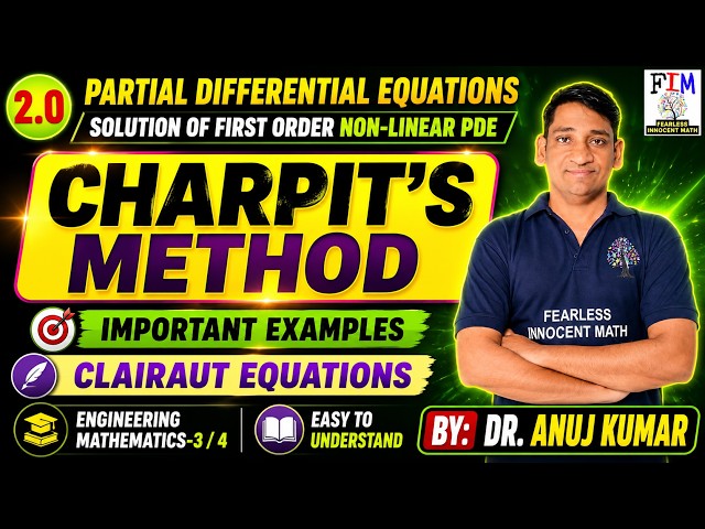 Charpit's Method | Partial Differential Equations (PDE) | Solved Problems | Engineering Mathematics
