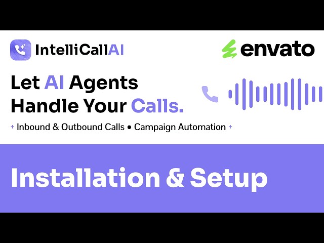 IntelliCall AI Installation using Web Installer | AI Voice Agents | Envato CodeCanyon