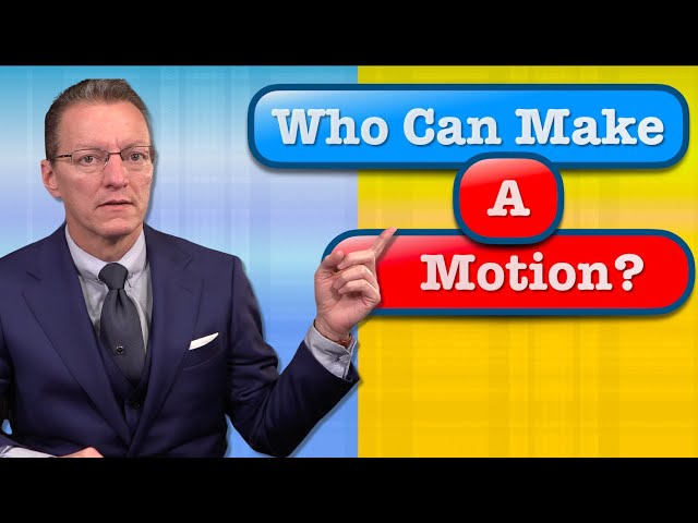 How Do You Make A Motion In A Meeting Roberts Rules of Order