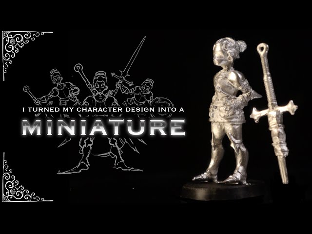 I made my Character Design into a Metal Miniature (old school, no 3D-printing)