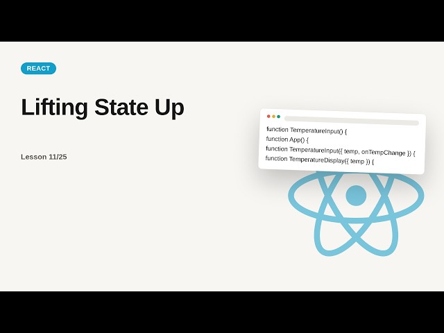 React JS + Redux - Web development basic Series: Lifting State Up