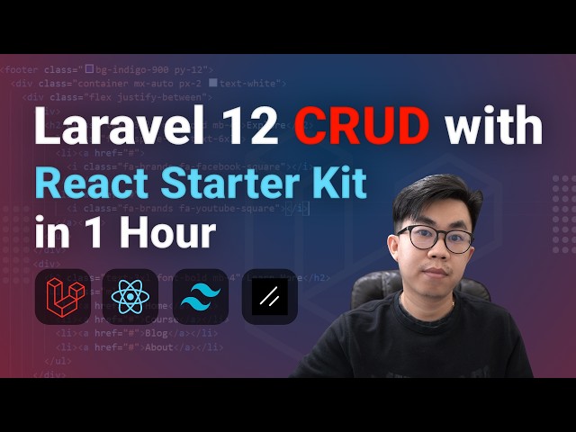 Learn Laravel 12 CRUD with React Starter Kit in Just 1 Hour for Beginners