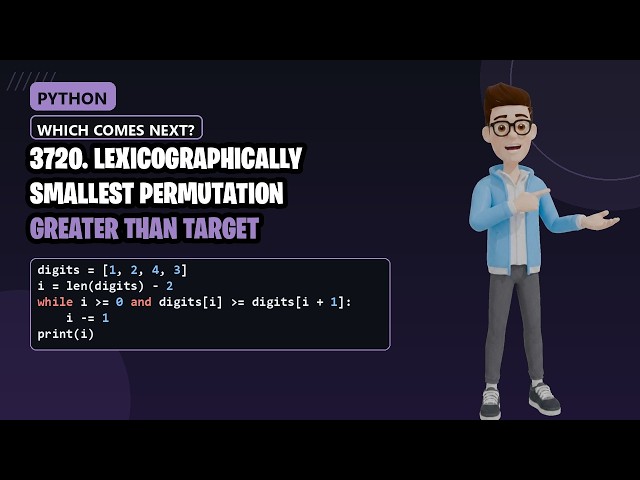 Next Permutation Greater Than Target | LeetCode 3720 python solution