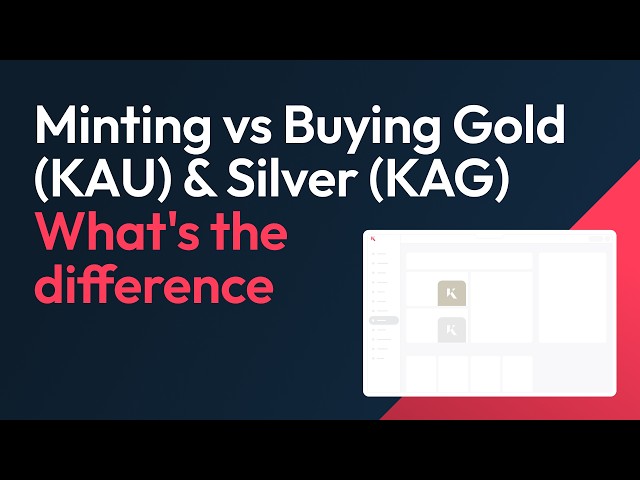 Acuñar frente a comprar oro (KAU) y plata (KAG): ¿Cuál es la diferencia?
