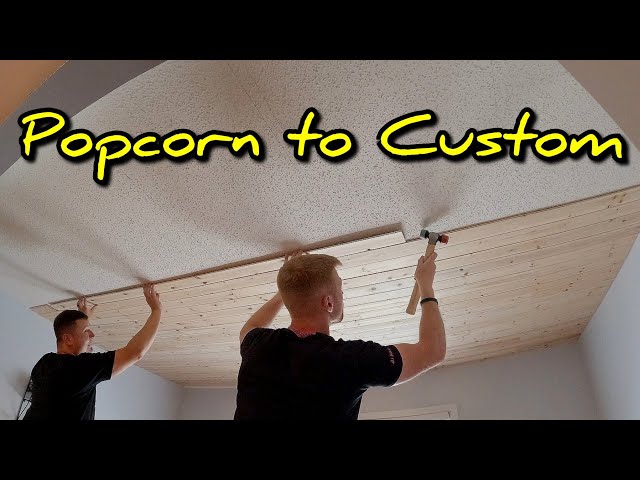 HOW to INSTALL a CEDAR PLANK CEILING | Add VALUE and ASTHETICS to YOUR HOME | Popcorn Ceiling Cover