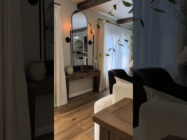 Rustic Modern Living Room Goals! 😍 #rusticmodern #homedecor #livingroomdesign #shorts #fyp #trending