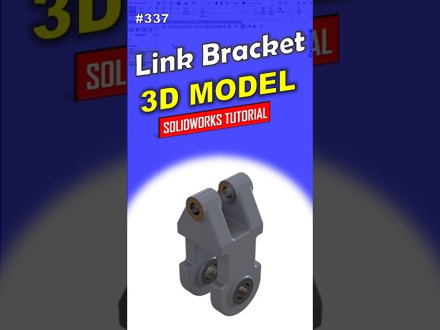 337 Link Bracket #solidworks @needful3d
