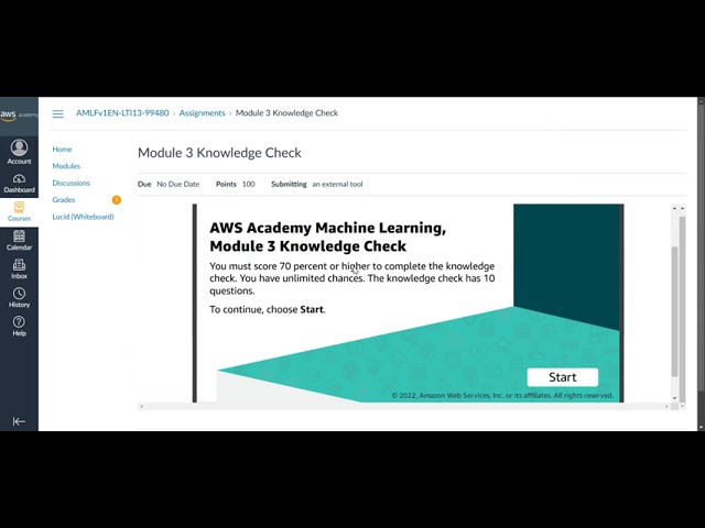 AWS Academy Machine Learning - Module 3 Knowledge Check