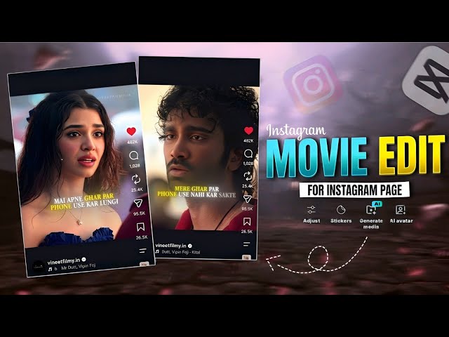 Trending Movie Clips Reels Editing In Capcut || Movie Clips Video Editing In Capcut 