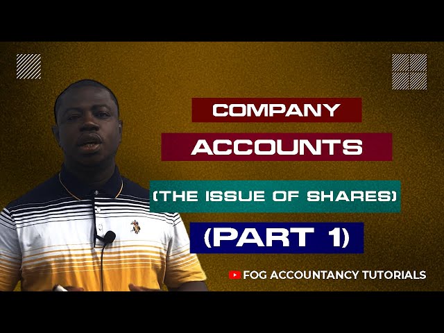 COMPANY ACCOUNTS (THE ISSUE OF SHARES) - PART 1