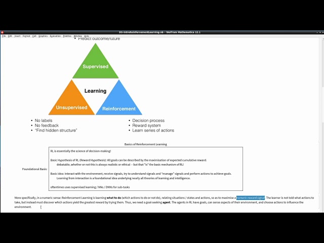 Data Science with Mathematica -- Introduction to Reinforcement Learning