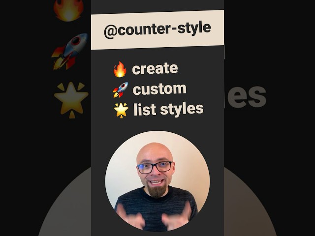 CSS Tips - Custom list styles with @counter-style #css