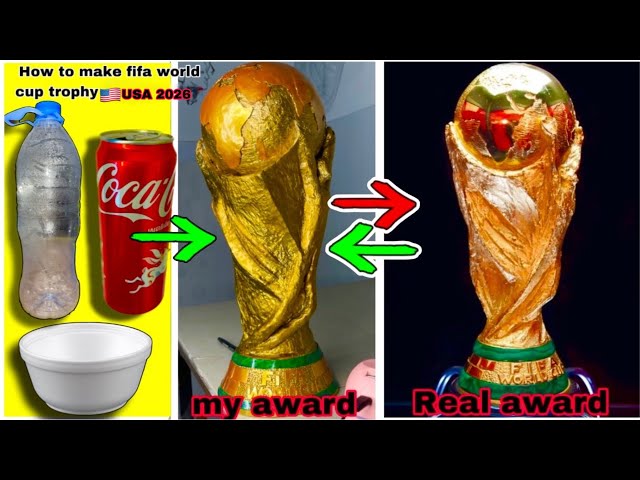 How To Make FIFA World Cup Trophy USA🇺🇸 2026 with aluminum foil #mrsanrb #qatar2022 #worldcup 