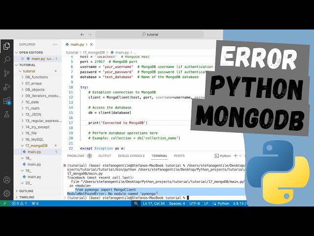 ModuleNotFoundError While Connecting to MongoDB Database Using Python 🧑🏼‍💻