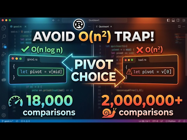 Quicksort in Rust — and the O(n²) Trap (Explained)