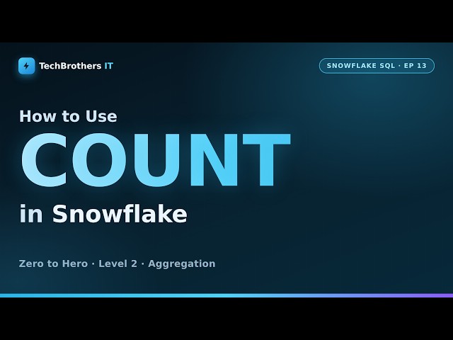 COUNT(*) vs COUNT(col) vs COUNT(DISTINCT) | Three Correct Answers, One Table | Snowflake SQL #13