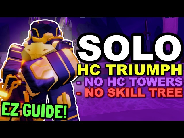 How To SOLO Hardcore With NO SKILL TREE... (TDS) - Full EZ Guide!