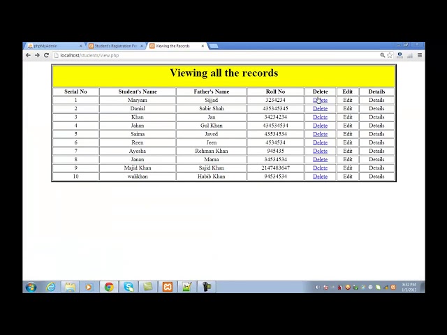 65Student Registration System in PHP MySQL with Admin Panel in Urdu Hindi 7 15