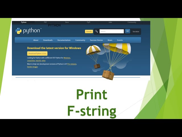 2 print using F-string