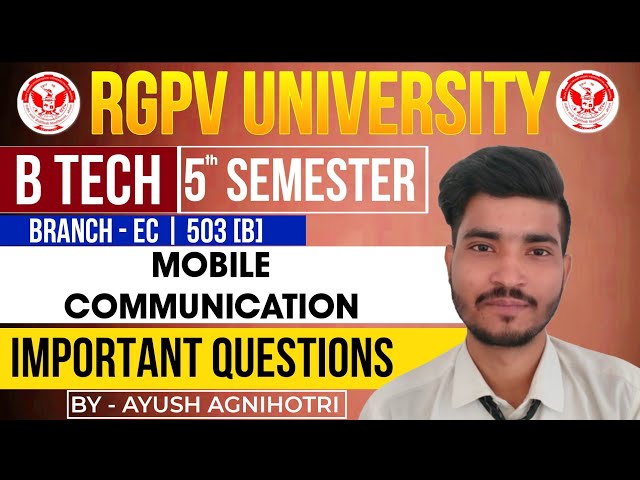 MOBILE COMMUNICATION Important Questions | EC-503(B) | RGPV Exam 2025 | @EngineeringBoyz07