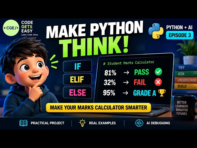 Python If-Else Conditions | Make Your Marks Calculator Smart