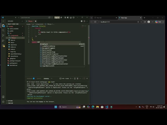 How to react components create #codezara #react