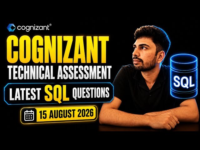 Cognizant Actual Technical Assessment SQL Questions | Cognizant SQL Questions 2027 Batch