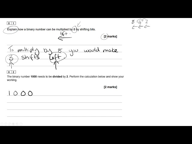 AQA Computer Science 3 3 4 Binary Arithmetic Walking Talking Mock