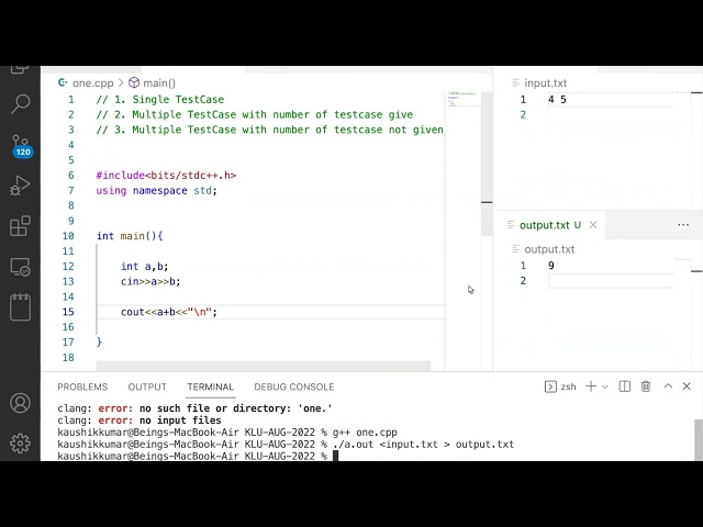 CPP | Read Input For Multiple TestCase