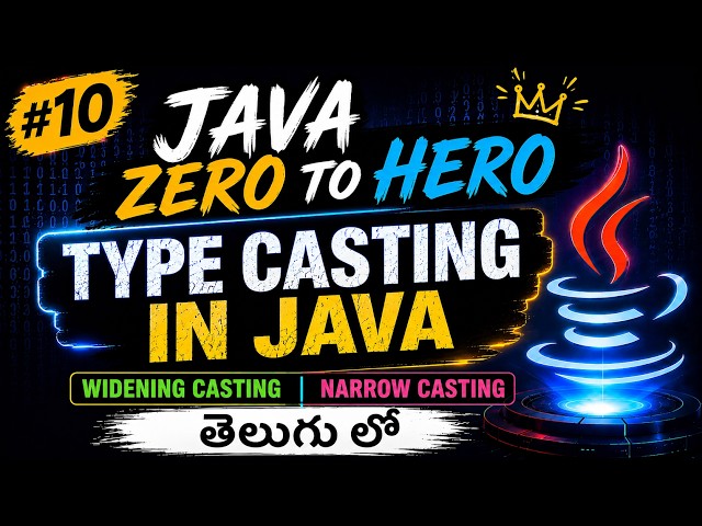 Type Casting In Java Explained in Telugu | Java Full Course in Telugu | Java for beginners in telugu