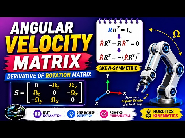 Angular Velocity Matrix in Robotics | Easy Explanation with Derivation