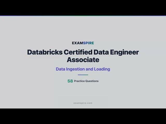 Databricks Certified Data Engineer Associate Part 1