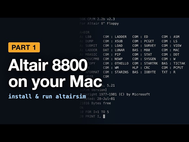 Part 1 - Installing and running altairsim