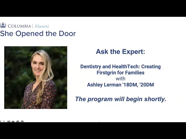 Ask the Expert | Dentistry and HealthTech with Ashley Lerman '18DM, '20DM