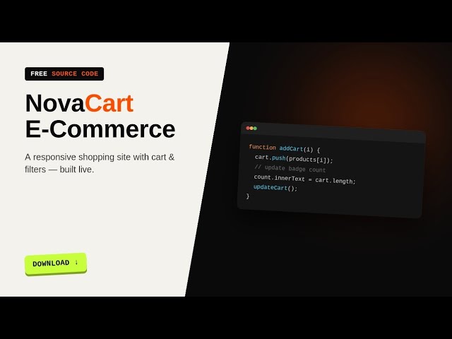💵 I Built a $500 E-Commerce Website From Scratch! | HTML CSS JS