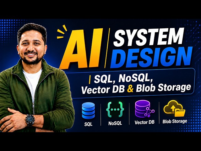 AI System Design | SQL, NoSQL, Vector DB & Blob Storage — Complete Guide