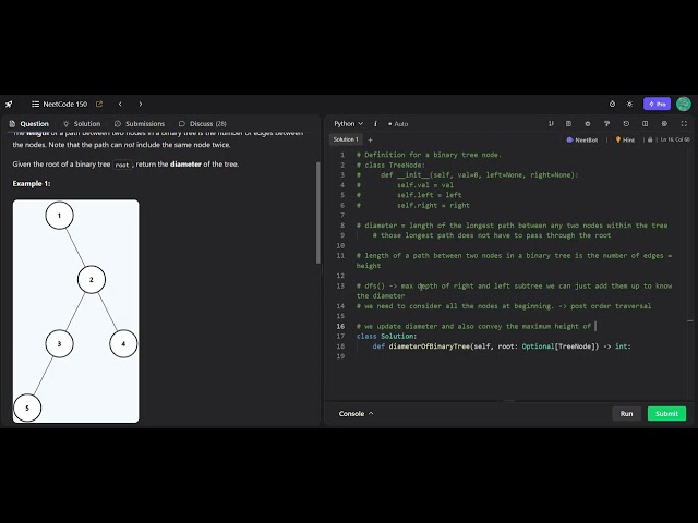 Neetcode Solving part.3 Diameter of Binary Tree