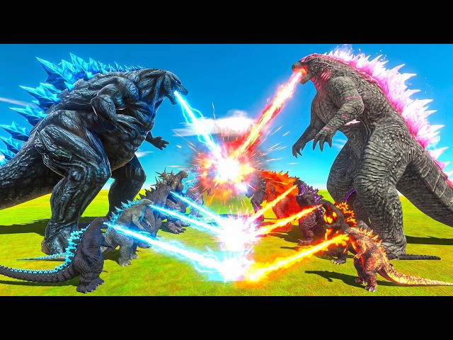 Atomic Blue Godzilla vs Atomic Red & Pink Godzilla - ARBS