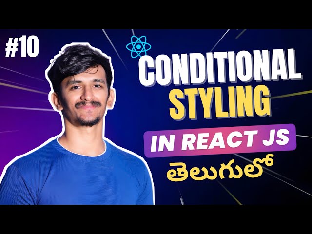Conditional Styling in React JS in Telugu | className, Inline Styles & Mini Project | Video 10