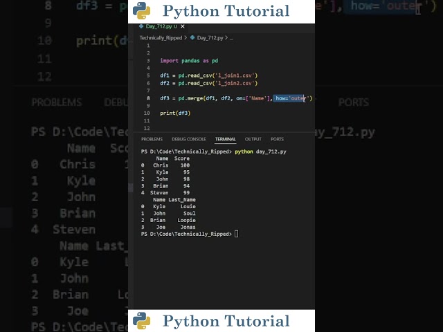 Merge Everything With Pandas Full Join | Python Tutorial