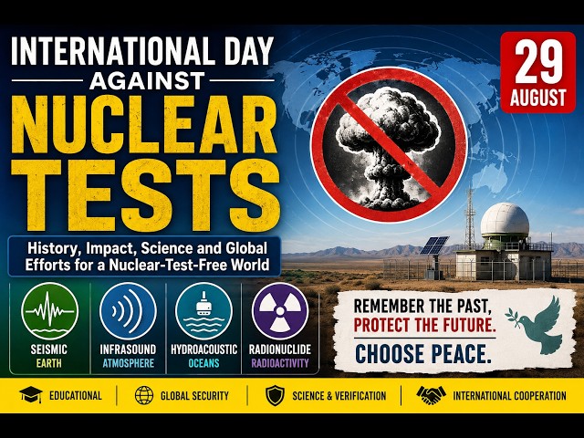 International Day Against Nuclear Tests | 29 August, Nuclear Testing & CTBT Explained