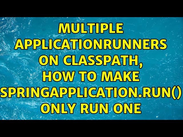 Multiple ApplicationRunners on classpath, how to make SpringApplication.run() only run one