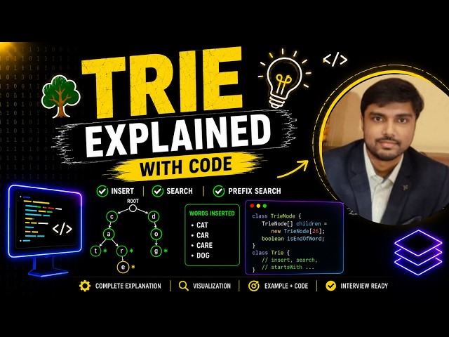 Trie Data Structure Made Easy 🔥 | Complete Explanation with Java Code | Eshan Shekhar ( IIT Madras)