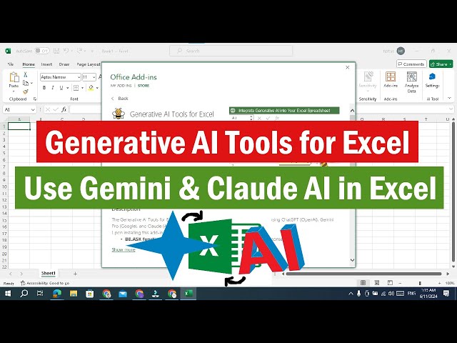 Generative AI Tools for Excel | How to integrate Google AI Gemini in Excel