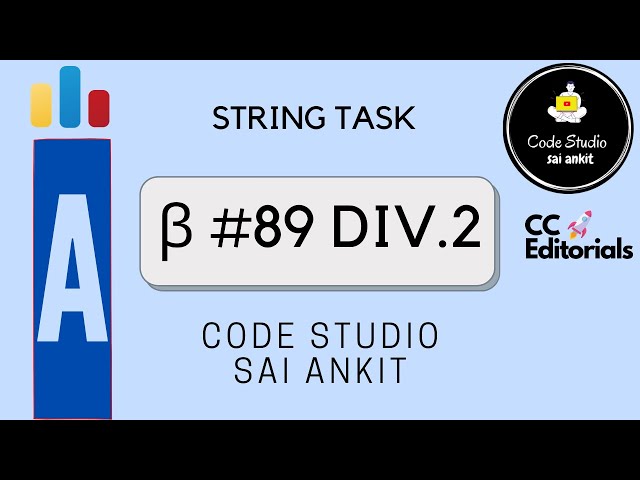 Codeforces Beta #89 Div. 2 | String Task | Codeforces Editorials/Tutorials - CC Editorial Series