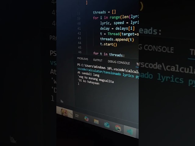 song lyrics using python language, programming #programming #code #song #songlyrics #lyrics #python